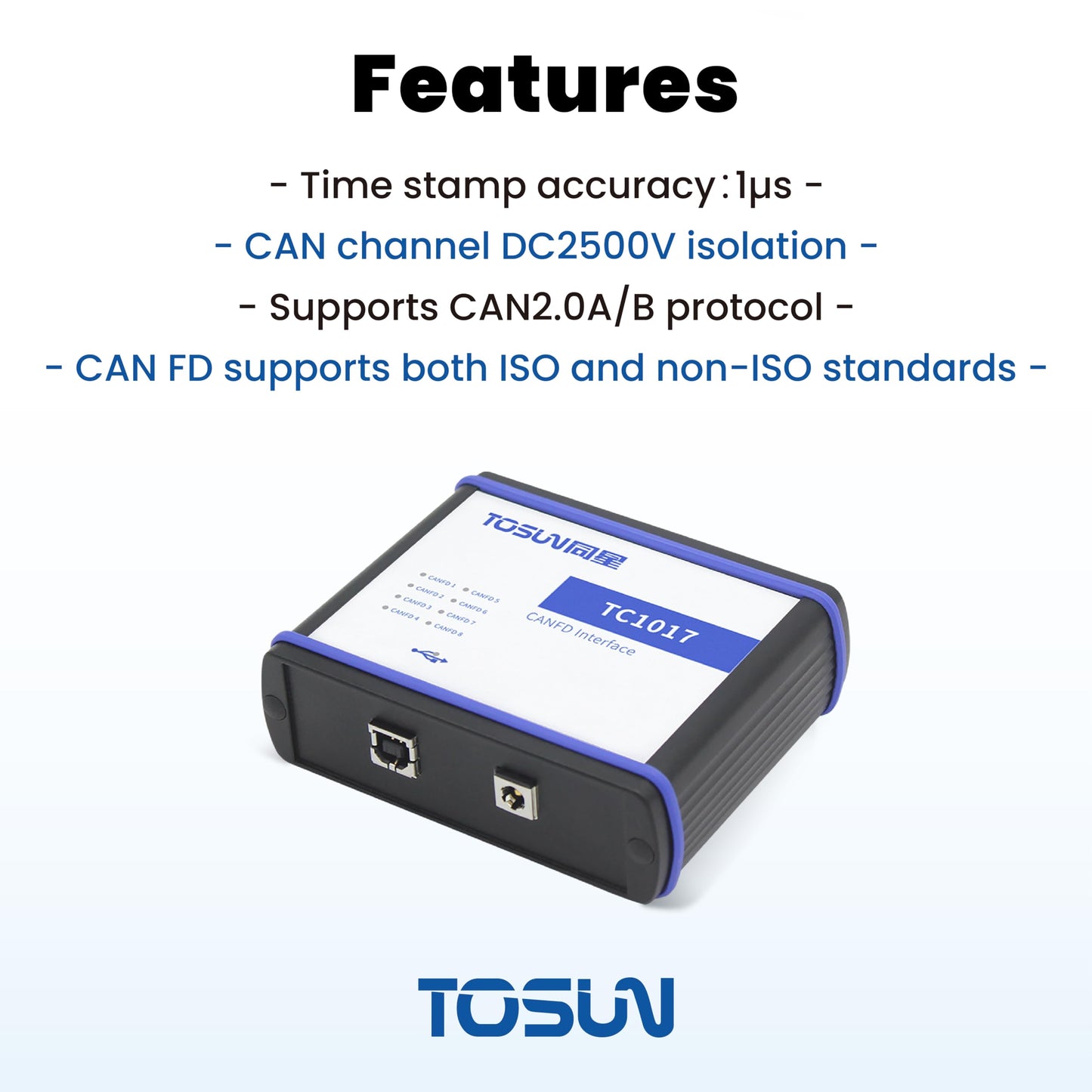 TOSUN Technology - Auto Grade - 8 CH CAN FD to USB Adapter