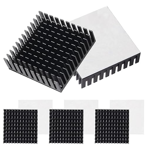 AITIAO 8Pcs 40mm Heatsink Kit 40x40x11mm Aluminum Heat Sink with Thermal Conductive Adhesive Tape, Cooler Heat Sink for Cooling 3D Printers