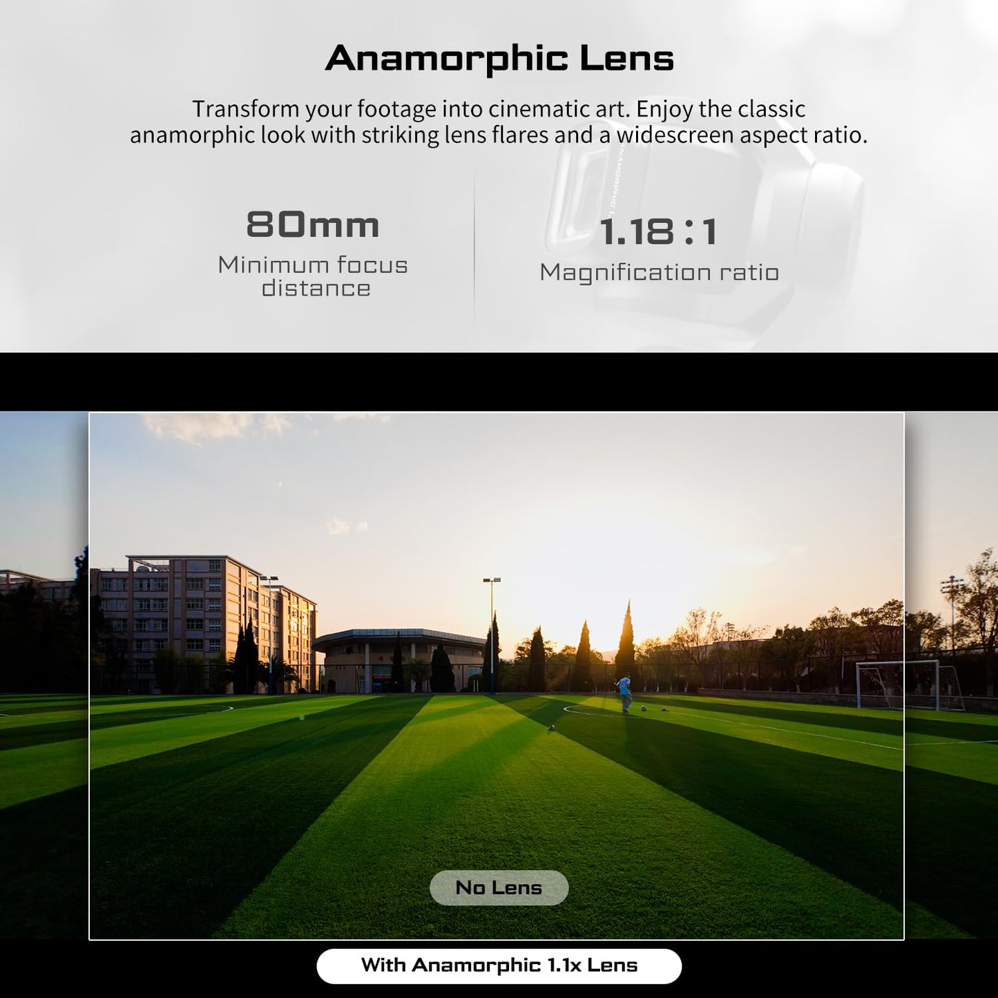 Freewell 2-in-1 Macro & Wide Angle Lens Kit Compatible with Pocket 3/Xtra Muse- Includes Anamorphic Lens, ND Filters, for Cinematic Photo & Video