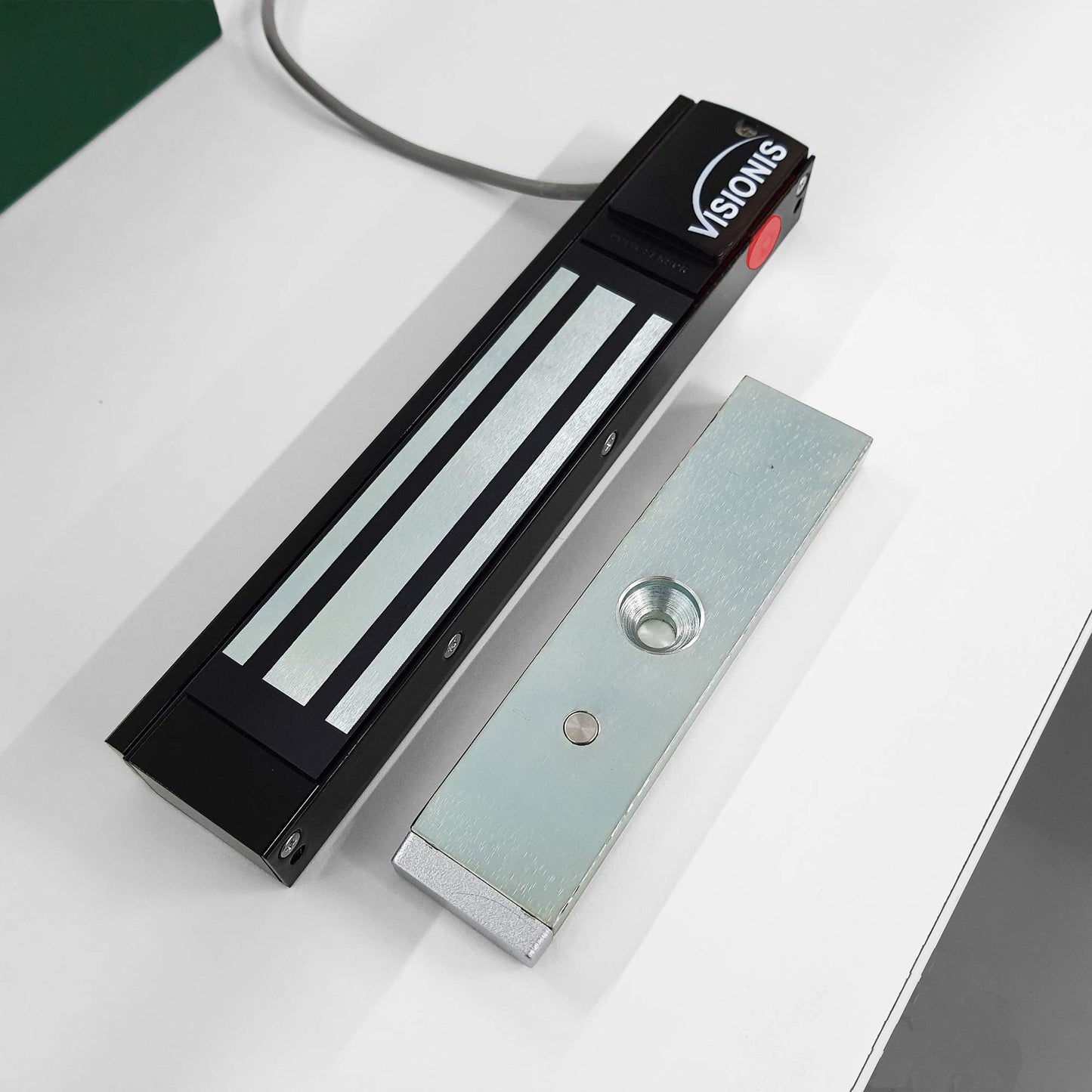 Visionis VS-VISML300LED-BL Indoor 300lbs Black Electromagnetic Lock with LED Sensor for Door Access Control