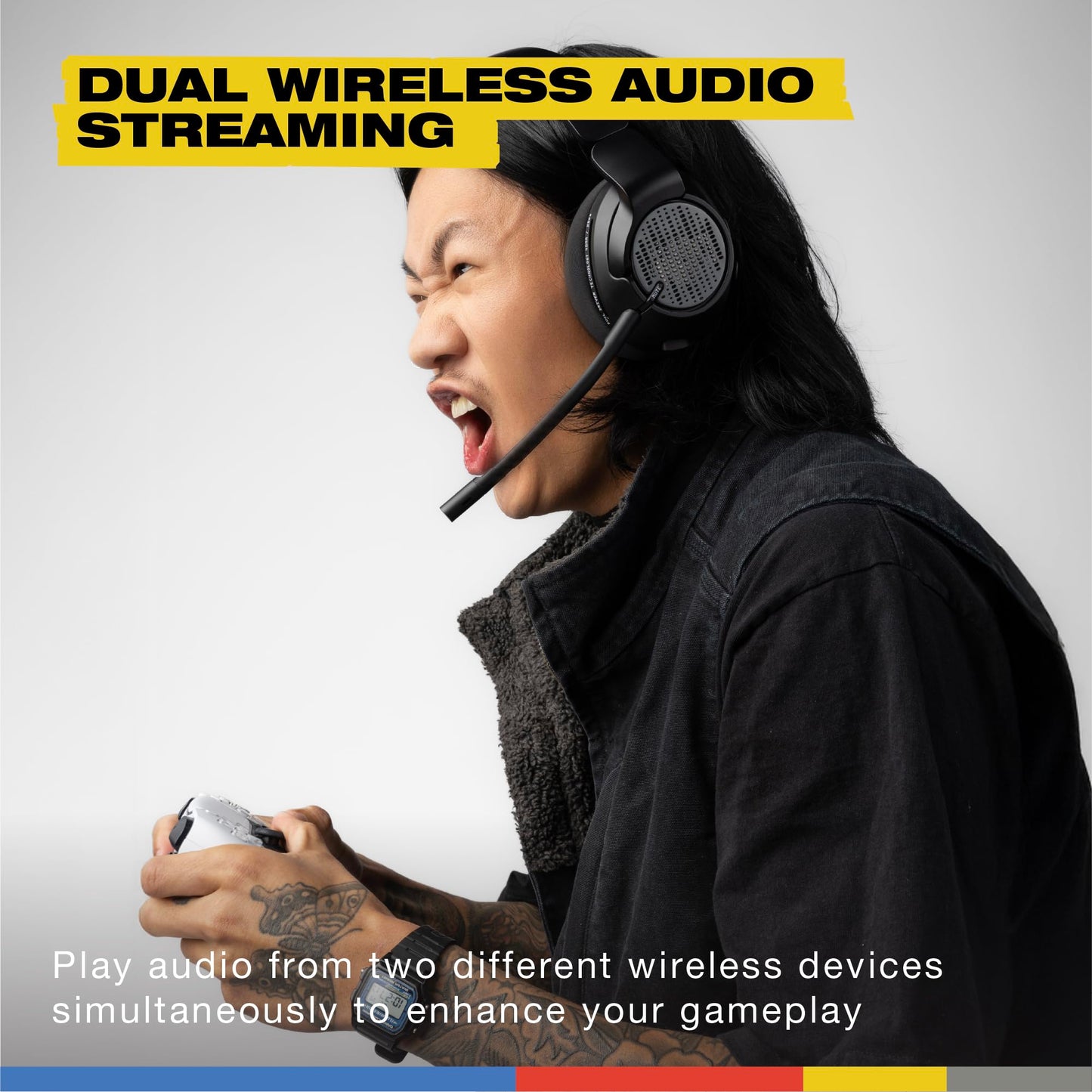 Skullcandy Crusher PLYR 720 Wireless Gaming Headset, Ultimate Immersion and Comfort, THX Spatial Audio, Multi-Sensory Bass, Removable Mic, Xbox, PC…