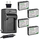 Kastar Battery (4-Pack) and Charger Kit for Canon LP-E10, LC-E10 Work with Canon EOS Rebel T5, EOS Rebel T3, EOS Kiss X50, EOS Kiss X70, EOS 1200D