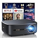 Alvar Smart Projector 2026 Upgraded, 2000 ANSI, 4K Supported, Built in NetfIix App, DoIby Audio & 50W Speakers, Auto Focus, WiFi 6, Bluetooth 5.3