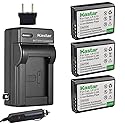 Kastar Battery (3-Pack) and Charger Kit for LP-E10, LC-E10, Compatible with EOS Rebel T5, T3, Kiss X50, X70, 1200D, 1100D DSLR Cameras