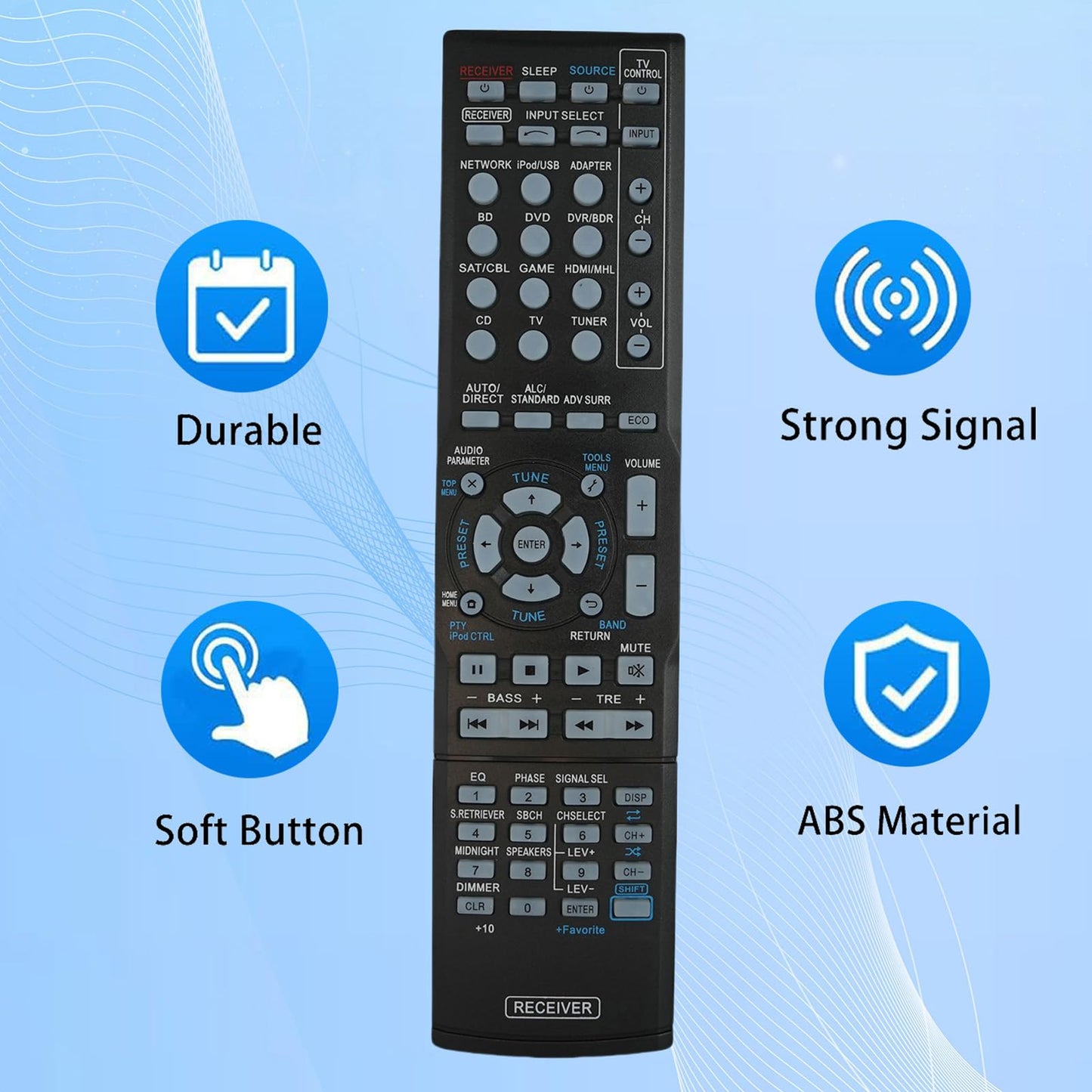 Replacement Remote Control for Pioneer VSX-816-K VSX-816-S VSX-1015TX-K VSX-1015TX-S 7.1-Channel Home Theater AV A/V Receiver System