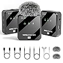 MeloJungle K63 Wireless Lavalier Microphone for iPhone/USB-C Phone,Camera,Tablet and Mac,mini iPhone Microphone for Video
