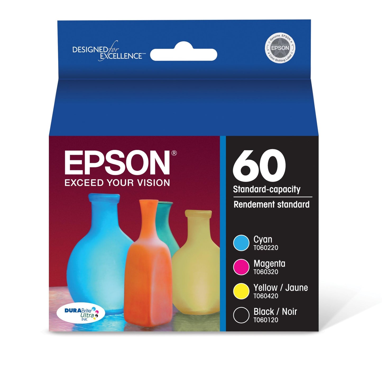 Epson 60 DURABrite Ultra Ink Standard Capacity Black & Color Cartridge Combo Pack (T060120-BCS) Works with Stylus C-68,88, 88+ and CX-3800, 3810