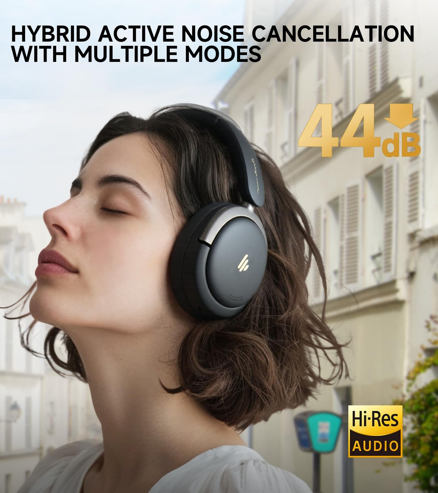 Atom Max - Hybrid Active Noise Cancelling Headphones, Hi-Res Audio, Wireless Over-Ear, Foldable, 45H Playtime, Fast Charging, Customize via an App…