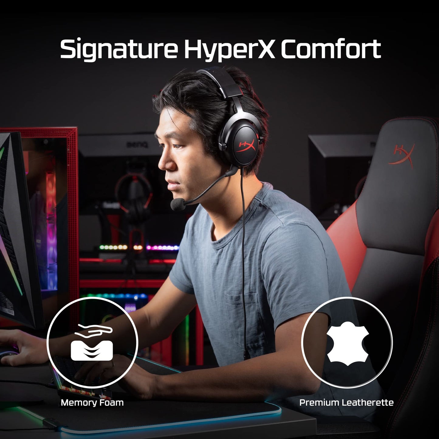 HyperX - Cloud Core Wired DTS Headphone:X Gaming Headset for PC, Xbox X|S, and Xbox One - Black