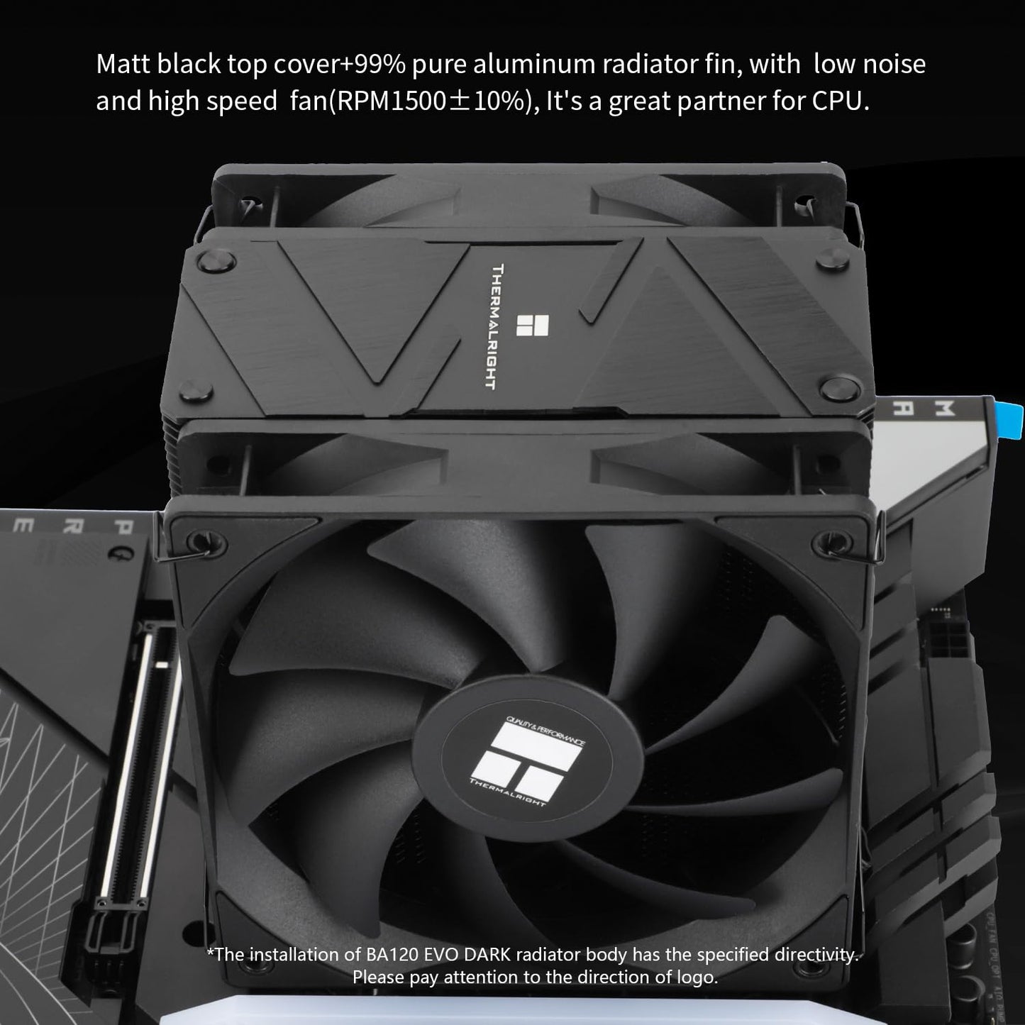 Thermalrlght Burst Assassin 120 EVO Dark CPU Air Cooler,Double 120mm PWM Fans CPU Cooler, for Intel LGA1700/1851/1150/1151/1200