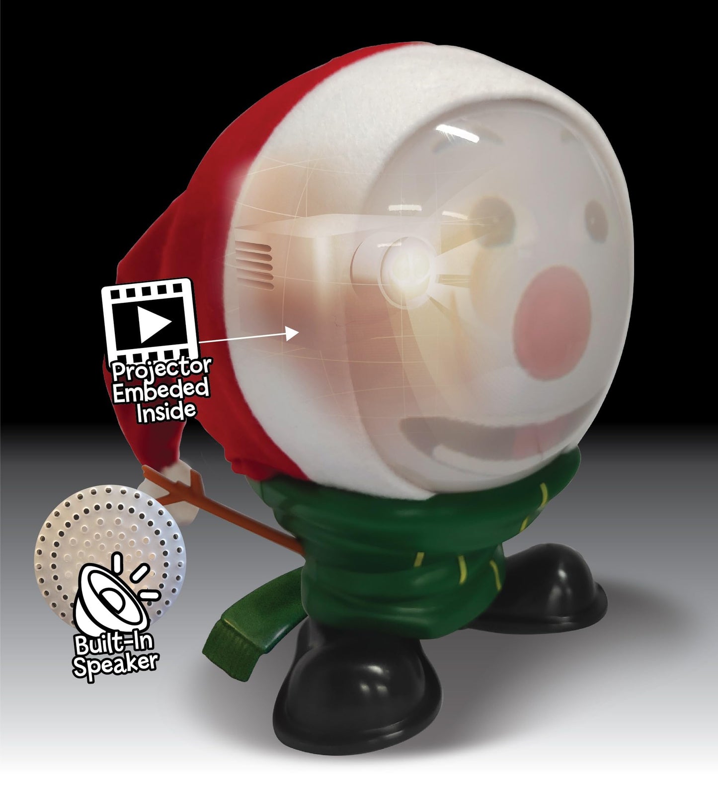 ANIMAT3D Mr. Chill Talking Animated Snowman with Built in Projector & Speaker Plug'n Play
