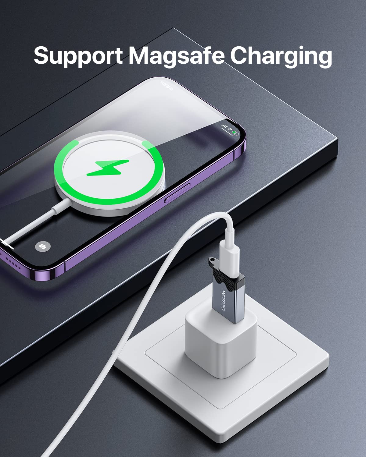 ANDTOBO USB C Female to USB A Male Adapter, 【2025 Upgrade】 USB 3.2 to USB C Female Adapter (Double-Side 10Gbps Data Sync), Compatible with Apple…