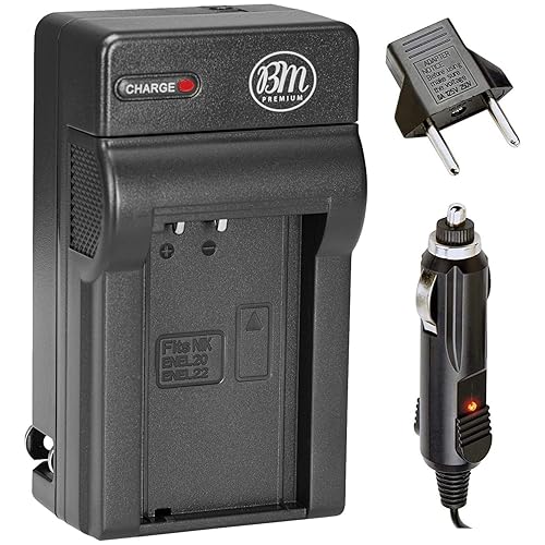 BM Premium EN-EL20, EN-EL20A Battery Charger for Nikon Coolpix P950, P1000, P1100, DL24-500, Coolpix A, 1 J1, 1 J2, 1 J3, 1 S1, 1 V3 Digital Camera +