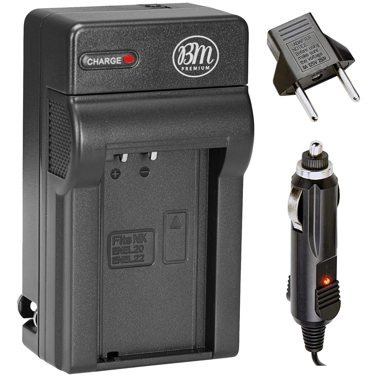 BM Premium EN-EL20, EN-EL20A Battery Charger for Nikon Coolpix P950, P1000, P1100, DL24-500, Coolpix A, 1 J1, 1 J2, 1 J3, 1 S1, 1 V3 Digital Camera +