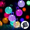 Solar String Lights Outdoor 100 Led 40 Feet Multi-Color Crystal Globe Lights with 8 Lighting Modes, Waterproof Solar Powered Patio Lights for Garden