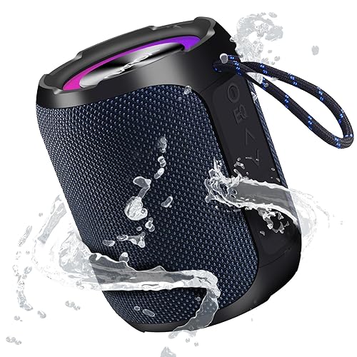 YOUXIU 40W Portable Bluetooth Speaker with Lights IPX7 Waterproof Wireless Speaker TF Double Pairing 24H Playtime,360 Degree Stereo Subwoofer Support
