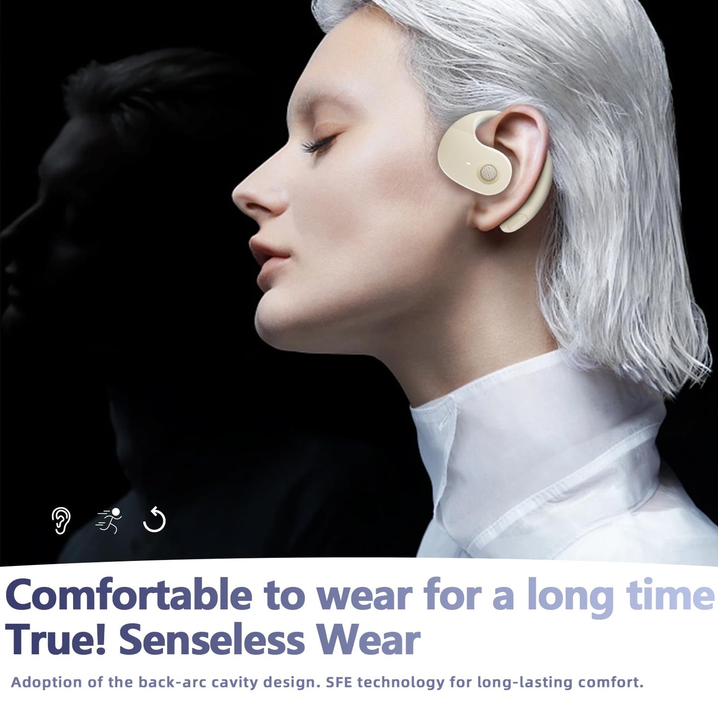 URIZONS Ball Shape Earhook TWS Gaming On Ear Earbuds Wireless Earphones - Low-Latency with Charging case Bluetooth Over Ear Headphones TWS Headset…