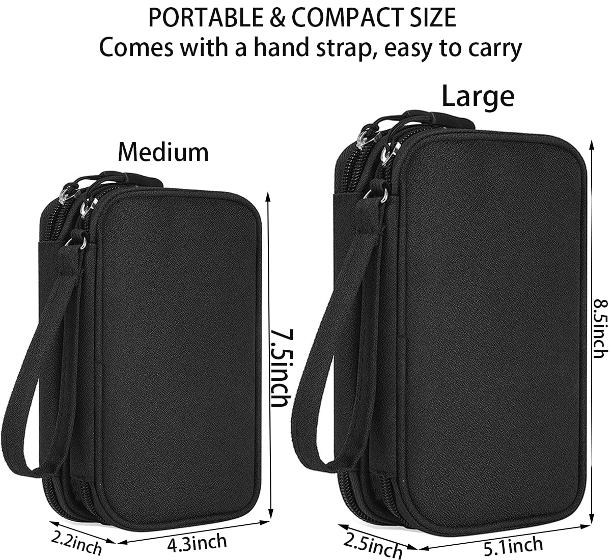 CAAORDKSO Electronics Organizer Travel Bag, Small Cable Organizer Case Waterproof Accessories Pouch, Travel Electronic Carrying Case for Cord
