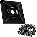 Zip Tie Adhesive-Backed Mounts 100Pk. Professional-Grade, UV Black Cable Tie Bases, 1.1 x 1.1. Screw-Hole Anchor Point Provides Optimal Strength