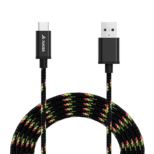 Juiced Systems USB-C to USB-A 10 Gbps USB 3.2 Gen 2 Data Power Cable | 2 Meter 6.5 ft Length | Fast Charging with Quick Data Transfers