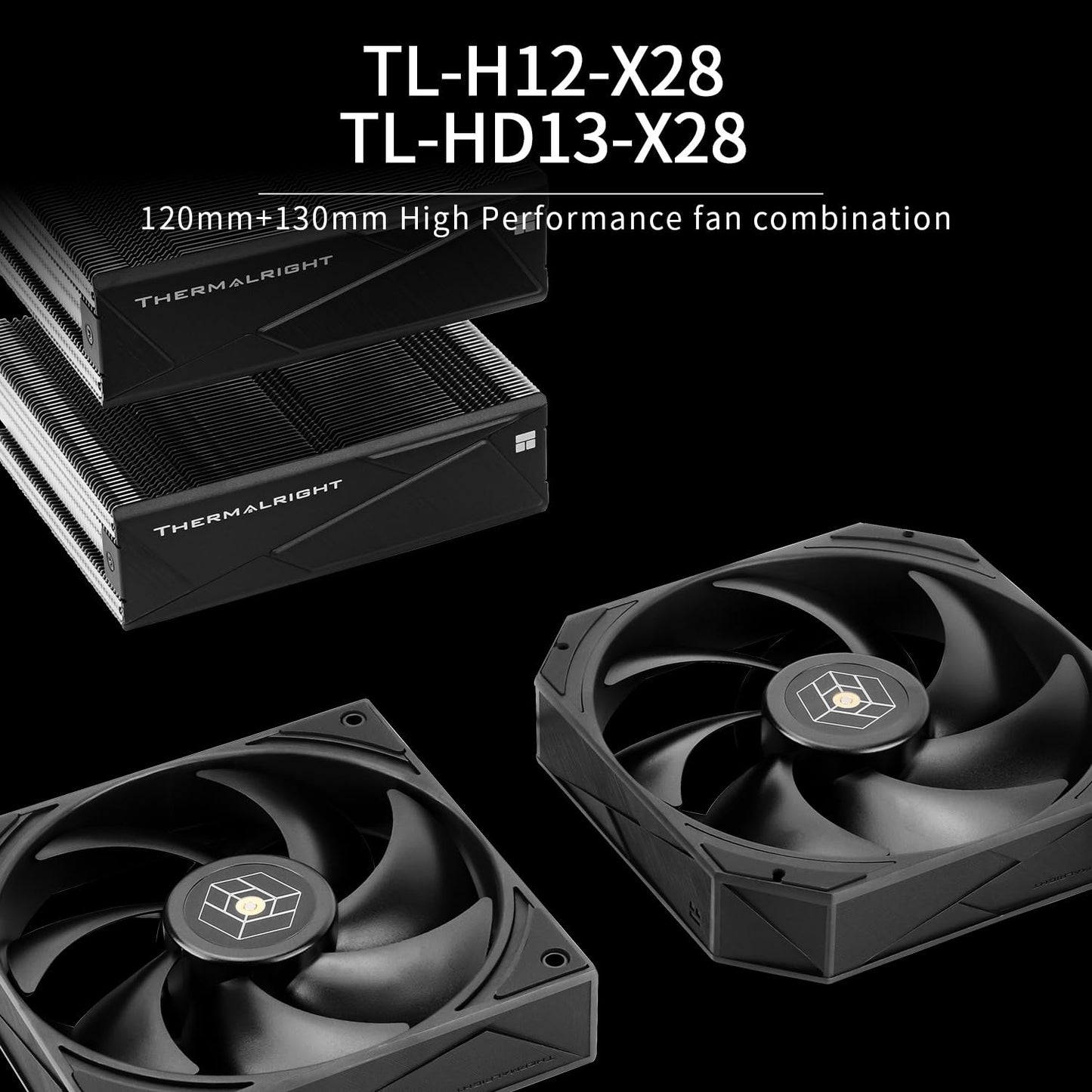 Thermalright Royal Pretor 130 CPU Air Cooler,6 Heat Pipes Dual Towers Cooler,with Dual PWM Fans,1500RPM Speed,Desktop Cooler for Intel