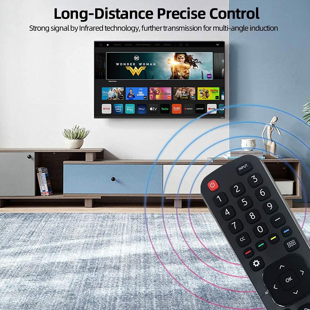 SMATAR Replacement for Hisense Remote, EN2A27 Remote Control for Hisense Smart TVs EN2A127H EN2A27HT EN2AN27H EN2AS27H EN2D27 EN33924HS EN33925A