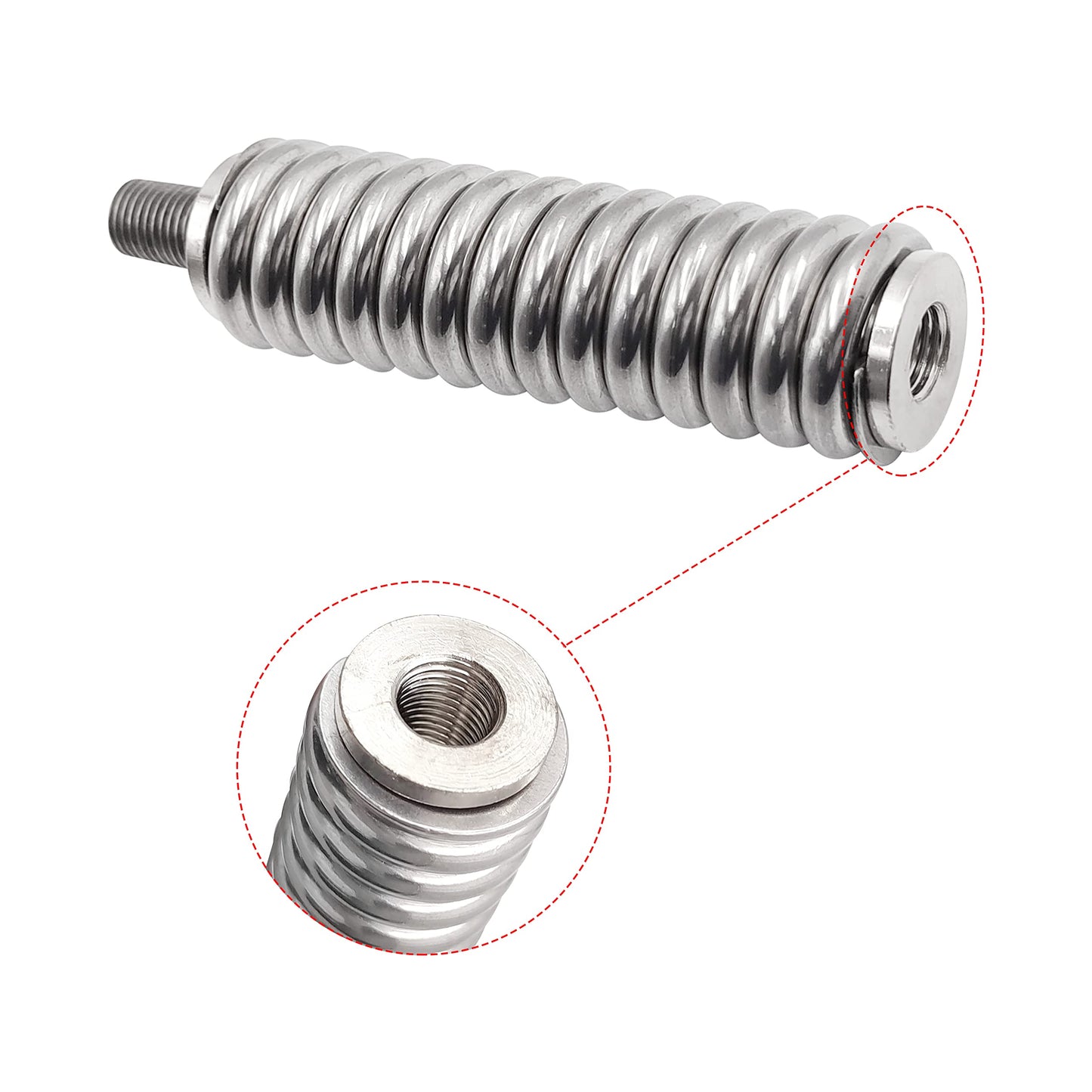 SS-3H CB Antenna Spring Mount - Heavy Duty Stainless Steel Antenna Electronics Spring to Fit for Mobile/in-Vehicle CB Radio Antenna Mount up to 60"
