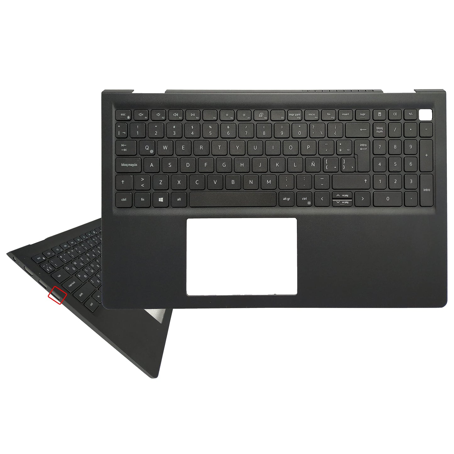 Laptop Replacement Keyboard Compatible for Dell Inspiron 15 3510 3511 3515 3520 3525 00GTPK 0HRHC5 054WVM 09CJN3 Latin Layout with Palmrest Upper