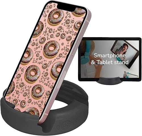 GoDonut Original - Smartphone and Tablet Stand - Compatible with Devices UP to 0.5" Thick Including Protective Cases - for use at Work, at Home