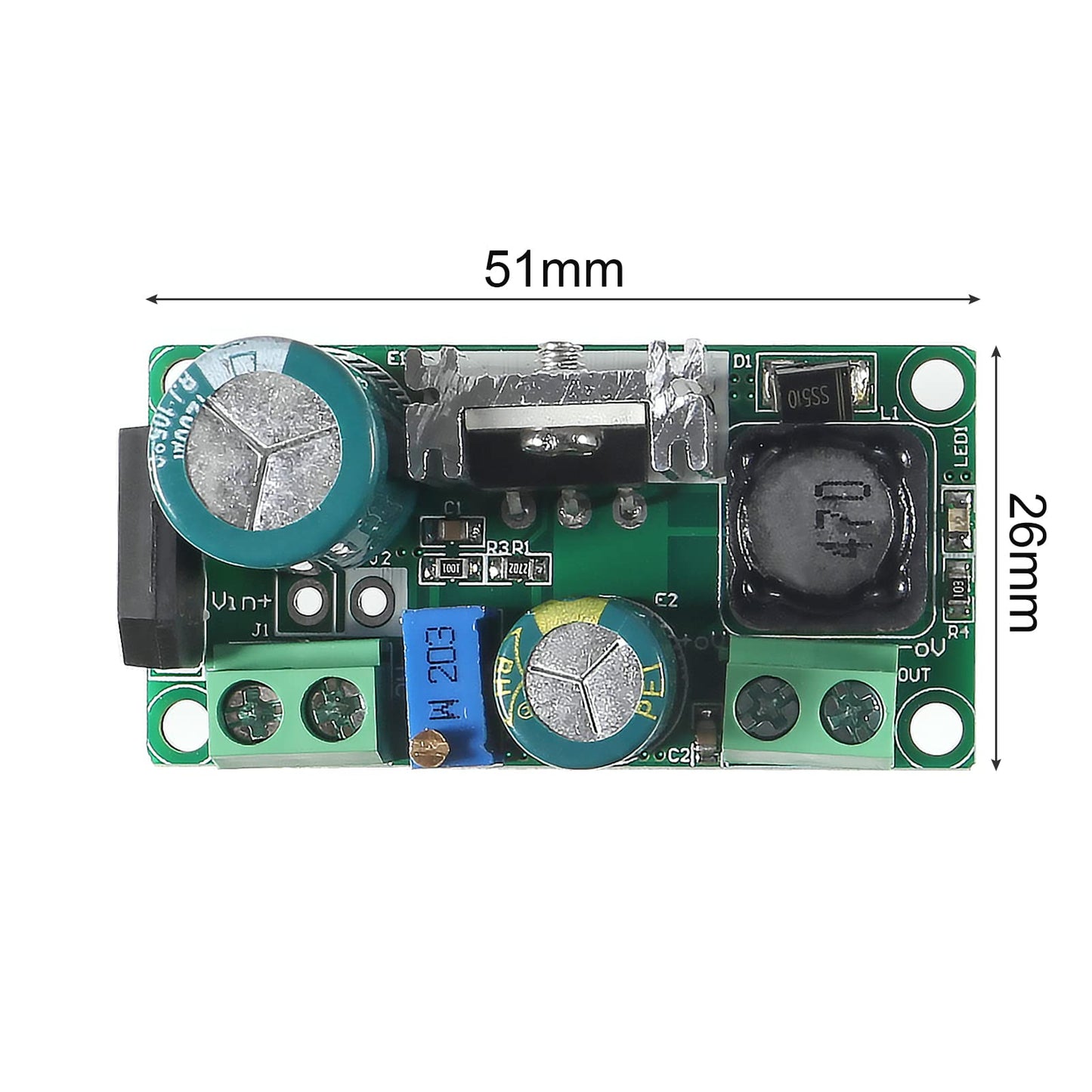 Alinan 8pcs AC/DC to DC Step Down Buck Converter AC 5-30V DC 5-48V 24V 36V 48V to DC 2.5-35V 12V Voltage Regulator Board 2A Adjustable Volt Power…