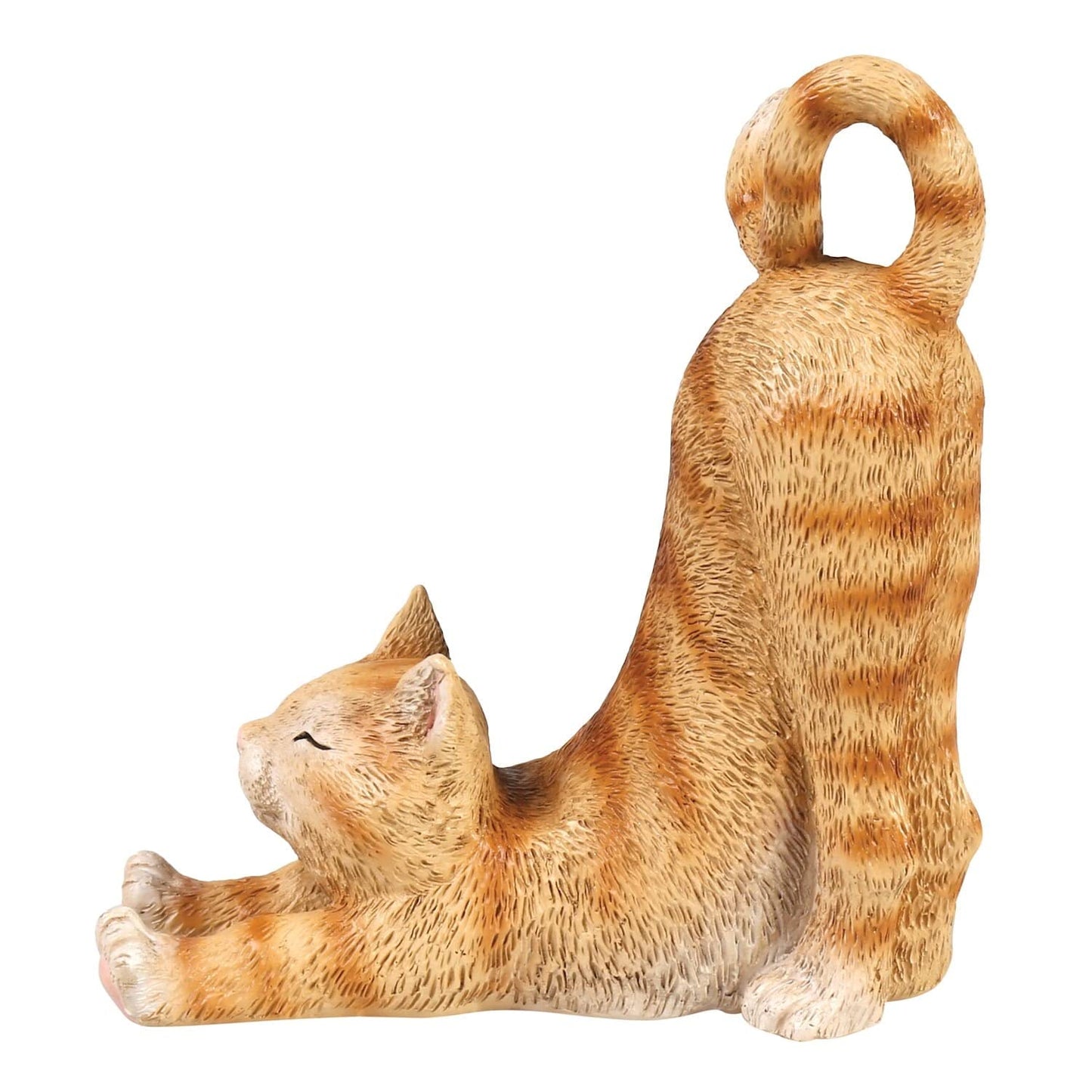 WHAT ON EARTH Cat Cell Phone Stand for Desk Cute Phone Holder for Desk Cat Desk Accessories for iPhone or Android, Orange Tabby