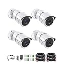 ZOSI 4PACK 1920TVL 1080P HD TVI Security Cameras 120ft Night Vision CCTV Cameras Home Security Day/Night Waterproof Camera for 720P,1080P,5MP,4K