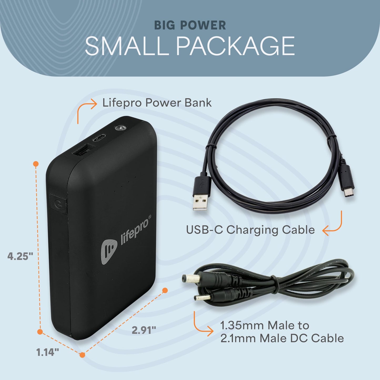 LifePro Portable Powerbank for AllevaRed, AllevaRed Pro, and BioRecover - 15,000mAh Battery Pack with USB 3.0 and 12V DC Output for Wellness Devices