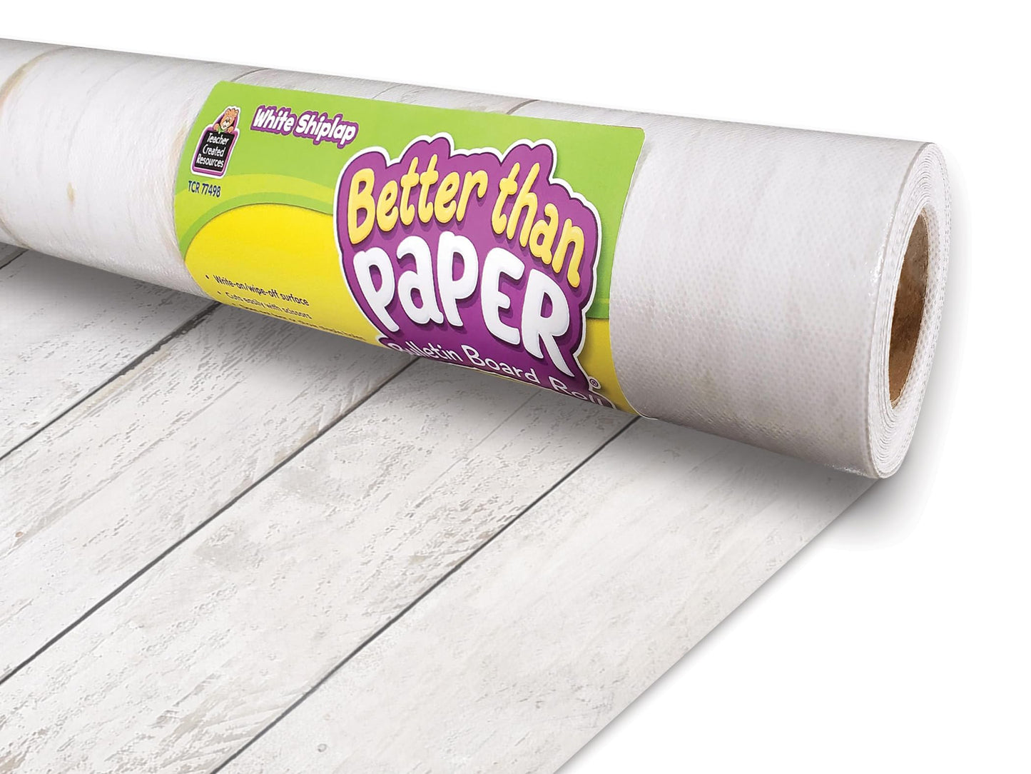 Teacher Created Resources White Shiplap Better Than Paper® Bulletin Board Roll (TCR77498)