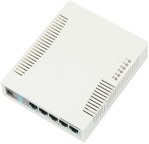 Mikrotik RB260GS (CSS106-5G-1S) small SOHO Switch 5x Gigabit Ethernet, one SFP cage powered by an Atheros Switch Chip, plastic case, SwOS (Original