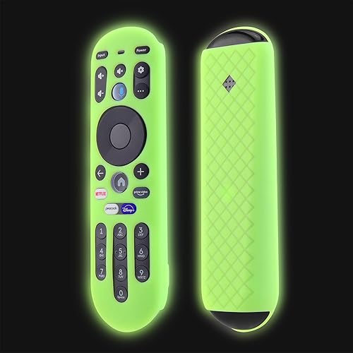 LEFXMOPHY Glow Green Cover for Xumo TV MG3-R34010 PR1 Remote, Silicone Case for Pioneer Xfinity Spectrum Element 764f0000100 Remote Control Protector