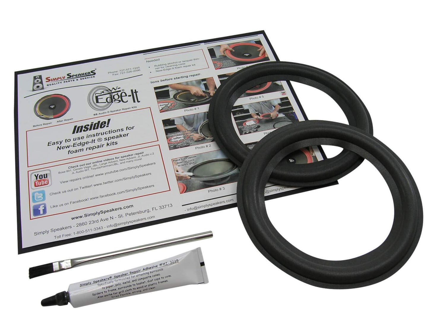 ProAc Response 2, 3, Supertower, Studio 1, 6.5 Inch Foam Speaker Repair Kit FSK-6.5ASP (Pair)