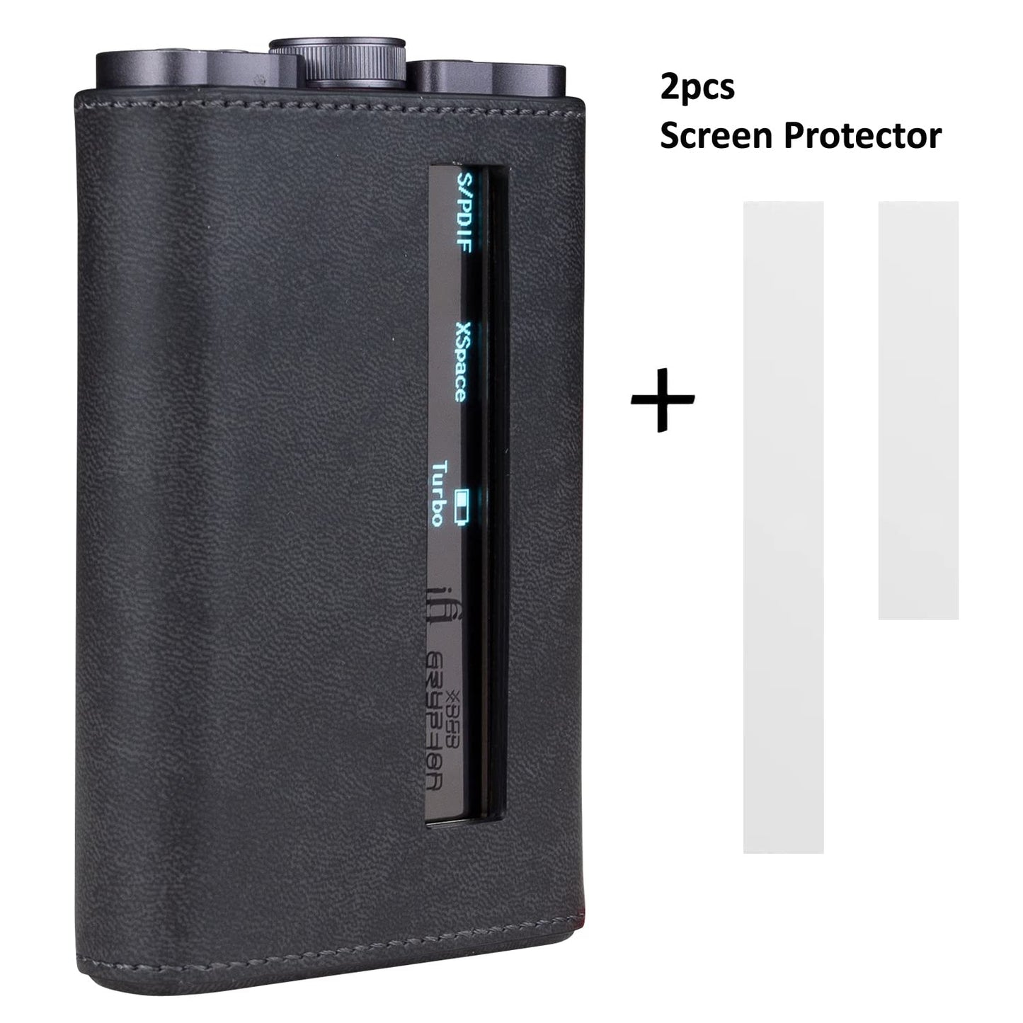 MITER Case for iFi Audio xDSD Gryphon DAC, Handmade Miter Artificial PU Leather Cover for Gryphon (Black)