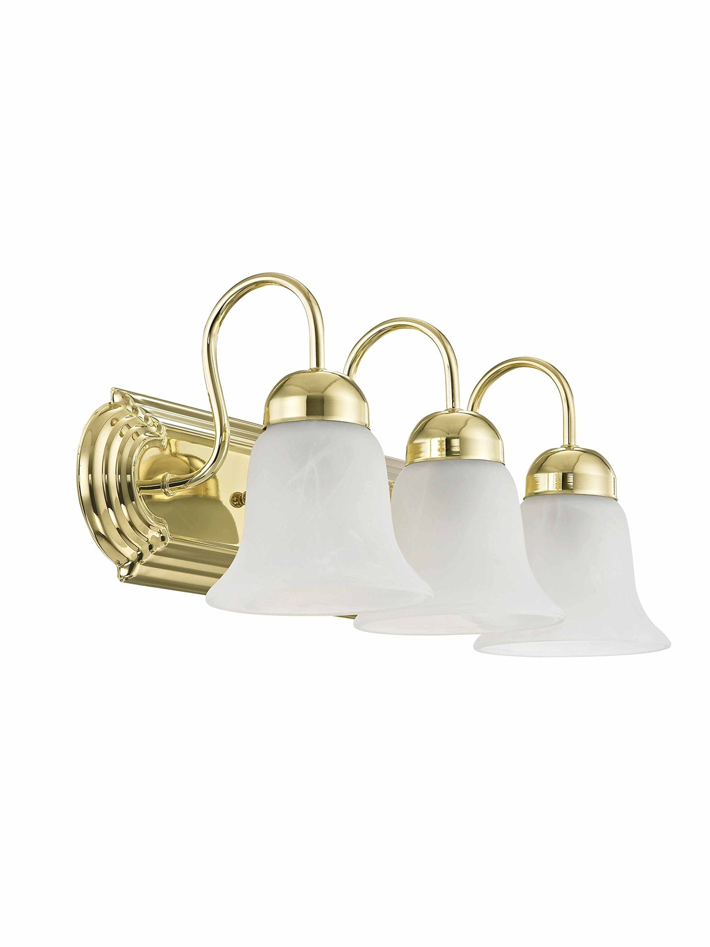 Livex Lighting 1073-02 Riviera 3-Light Bath Light, Polished Brass, 18 x 8 x 8