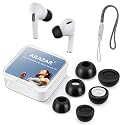 Memory Foam Tips for Apple AirPods Pro 2 Gen with Lanyard , No Silicone Eartip Pain, Anti-Slip Ear Tip with Dust Mesh, Fit in the Charging Case