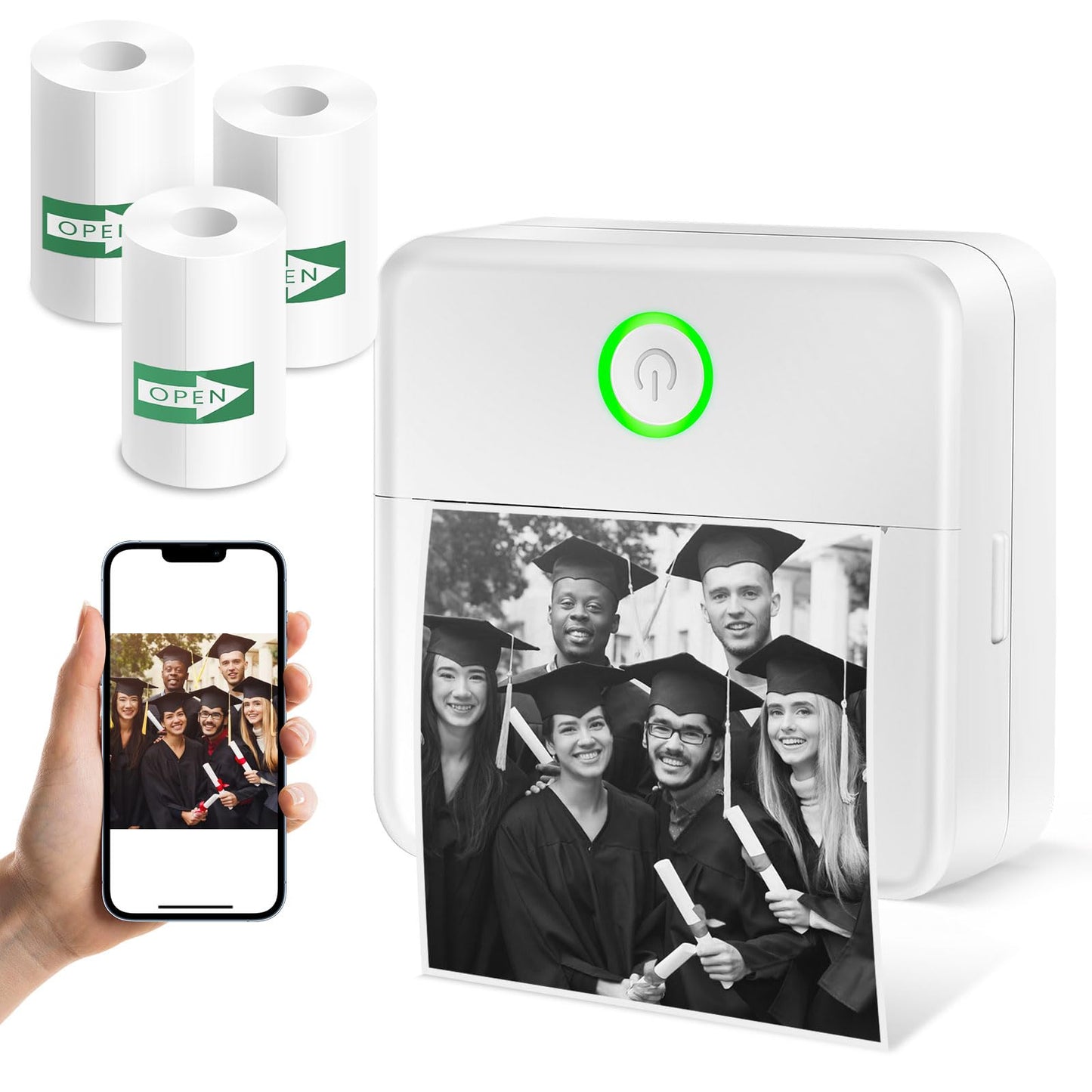 HOYIGO DYJ7 Portable Printer - Color Inkjet - Smartphones & PC Compatible