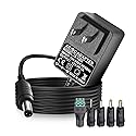 12V 2A AC Adapter Charger with 8 Tips, ac/dc Adapter 100-240v, 50/60hz 12 Volts 2000mA DC in 12V Power Supply Cord for Seagate & WD My Book WD LED…