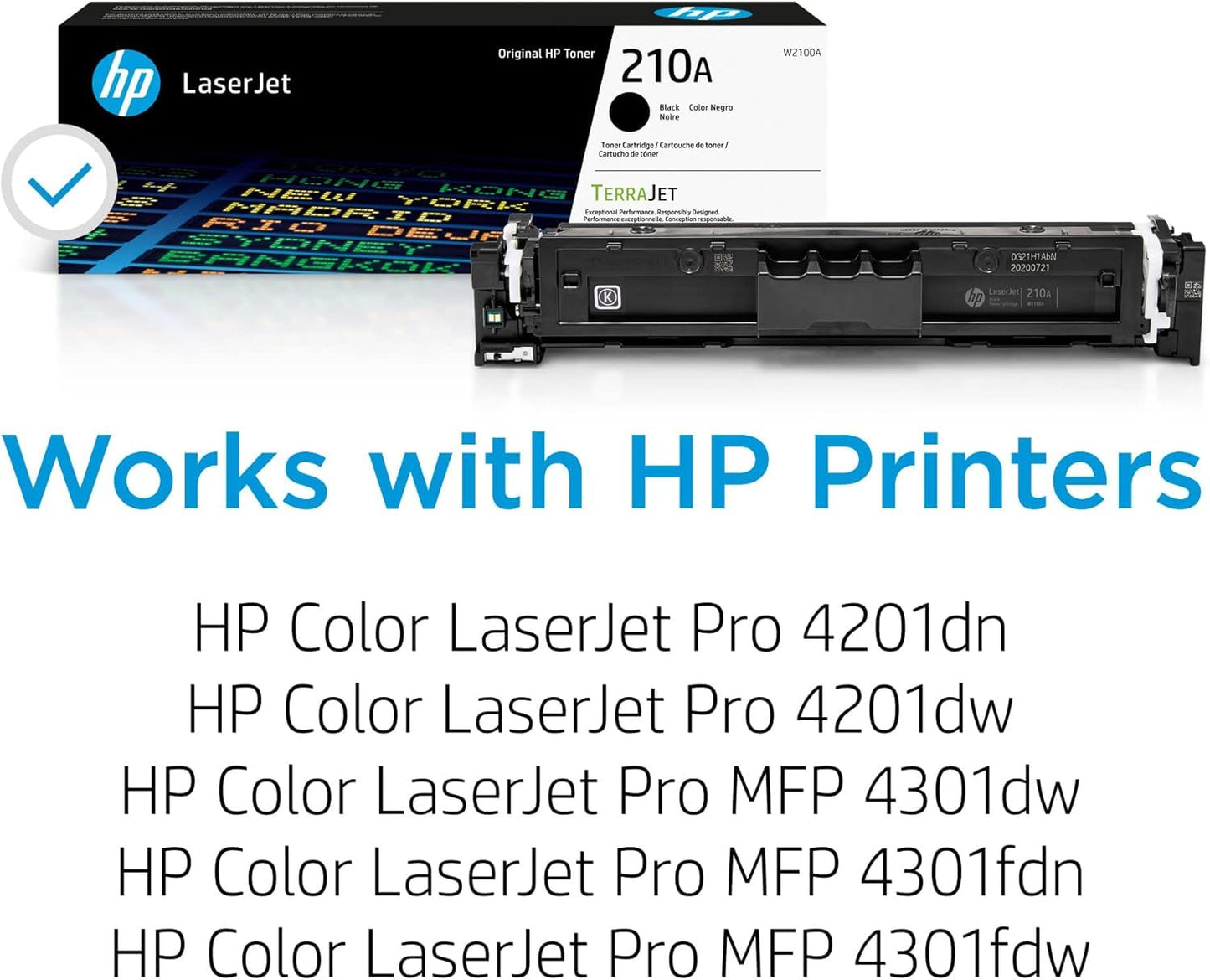 HP 210A (W2100AQ1) Original Cartridge Toner CMYK 4-Pk for 4201/4301 Series