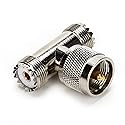 TLS.eagle PL-259 UHF Connector Male to SO-239 Dual Female RF Coaxial Splitter Adapter Pack of 1