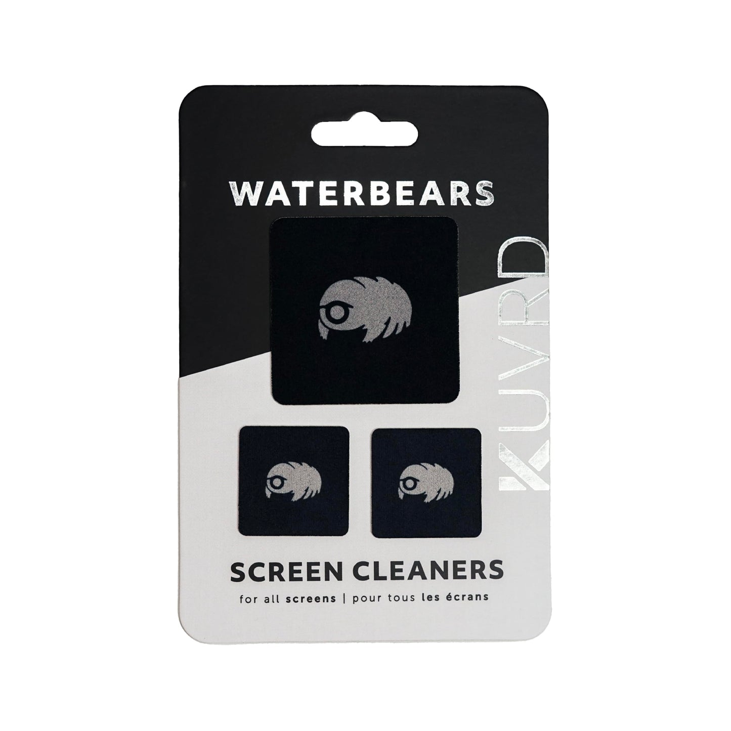 KUVRD Waterbear - Universal Screen Cleaners - Teeny Tiny Cleaning Tools for Your Lenses & Screens - Single Pad Set