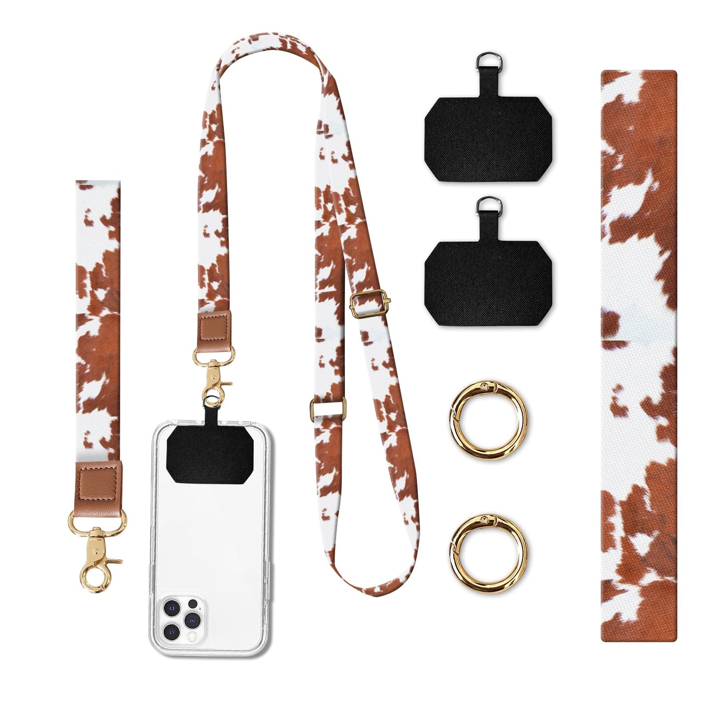 DARUIXZ Phone Lanyard Crossbody Wrist Strap, Universal Adjustable Neck Strap for Phone Case Keys ID Badges, Phone Accessories Travel Essential