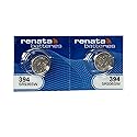 Renata 394 SR936SW Batteries - 1.55V Silver Oxide 394 Watch Battery (2 Count)