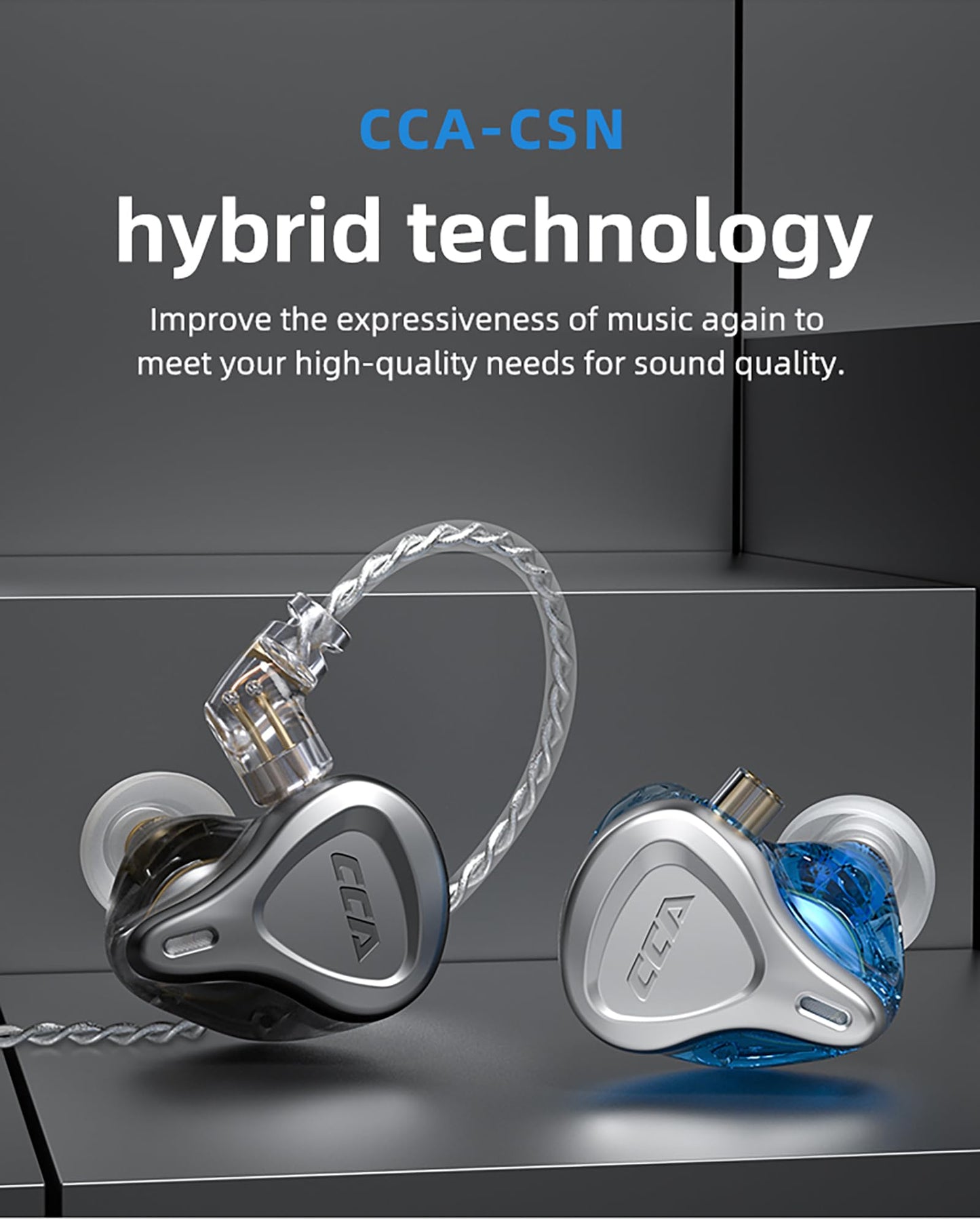 QZXYHYN CCA CSN IEM Earphones 1DD 1BA CCA in Ear Earbuds,CSN Hearphones Drummer Musician Earphone Stereo Headset with Removable C Pin Cable…