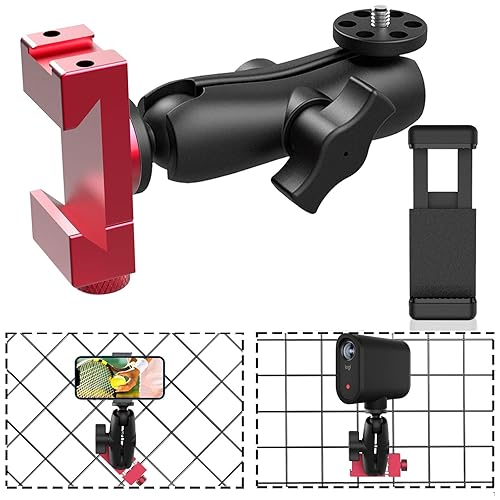 aoeyoo Smartphone Fence Mount for Tennis & Pickleball Training, Adjustable Retractable, 360 Swivel, Compatible with iPhone, Android, Mevo Start, AKASO