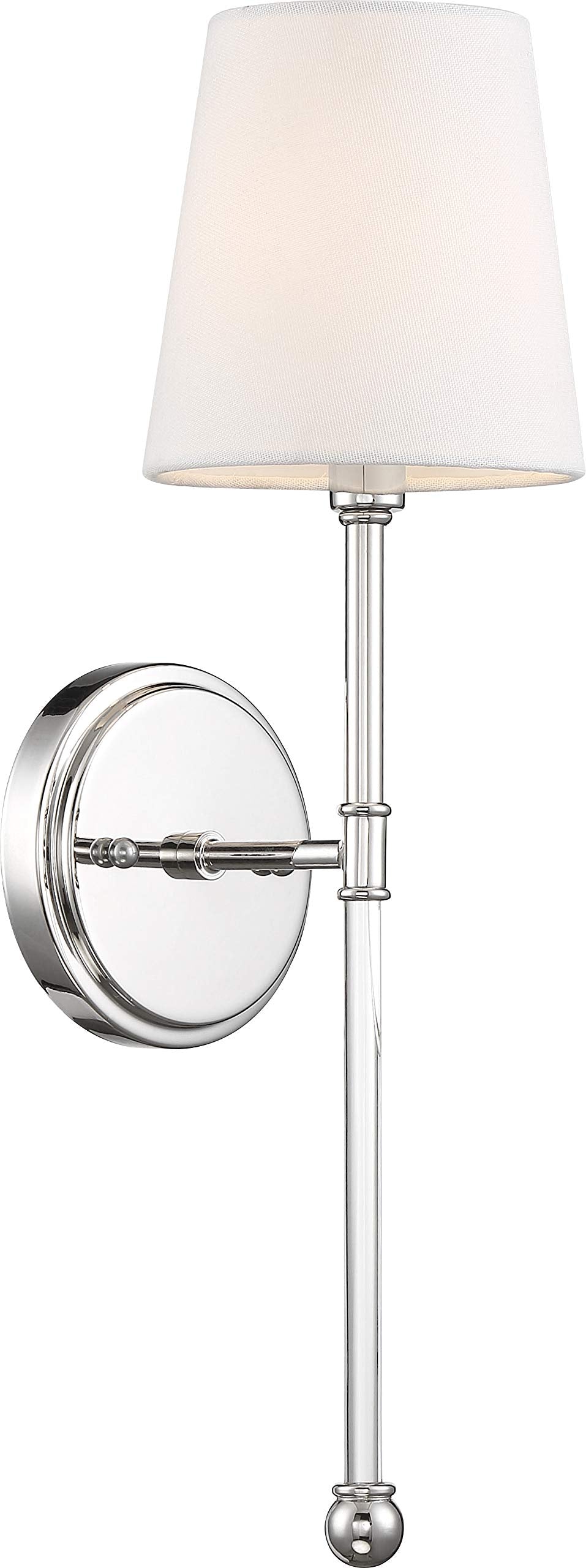 Nuvo 60/6688 Olmsted 1 Light Wall Sconce, Polished Nickel Finish